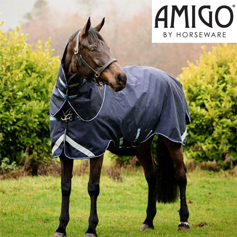 Horseware Rambo Duo Force - Navy/Teal/Gold/Navy